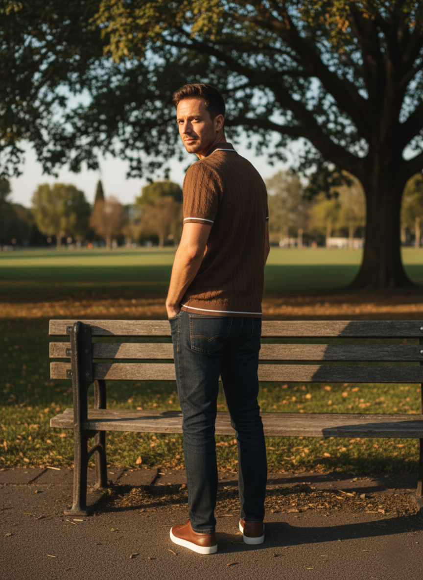  Brown Knit Polo1 hover